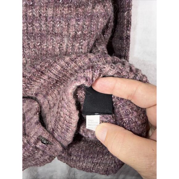 Who What Wear Womens Button-Up Wool Blend Cardigan Plum 🍆 Sweater Small - Picture 11 of 12